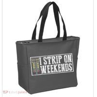 I Strip On Weekends Funny Drag Racing Lover Car Race Tote Bag thumb 2
