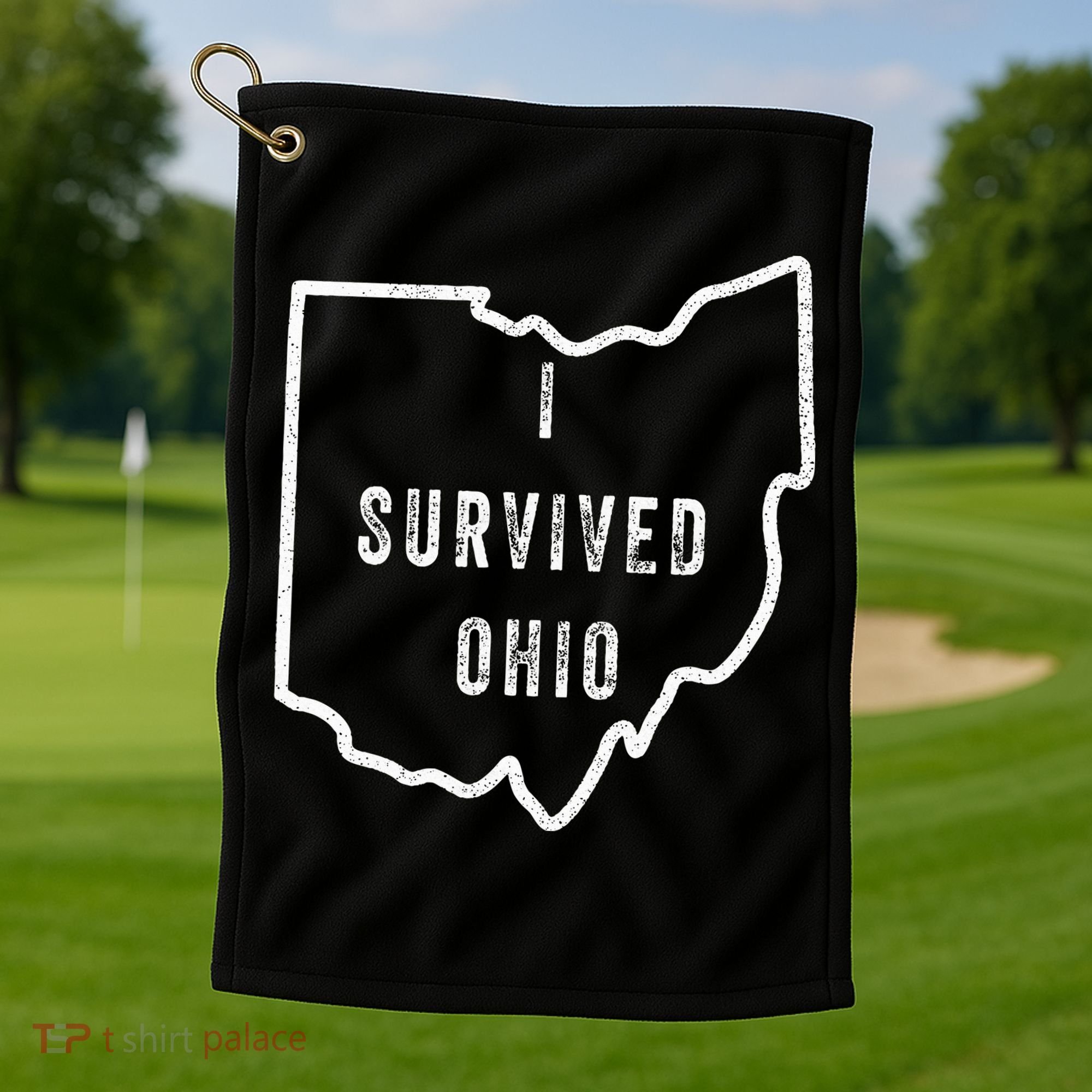 I Survived Ohio Meme Golf Towel