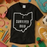 I Survived Ohio Meme Kids T-Shirt thumb 3