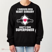 I Survived Open Heart Surgery Bypass Operation Recovery Women's Sweatshirt thumb 0