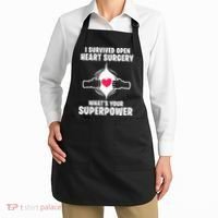 I Survived Open Heart Surgery Bypass Operation Recovery Apron thumb 2
