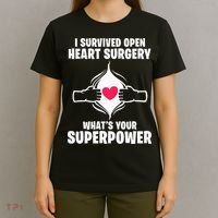I Survived Open Heart Surgery Bypass Operation Recovery T-Shirt thumb 4