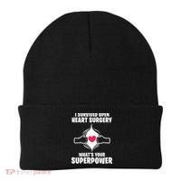 I Survived Open Heart Surgery Bypass Operation Recovery Beanie thumb 0