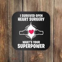 I Survived Open Heart Surgery Bypass Operation Recovery Coaster thumb 0