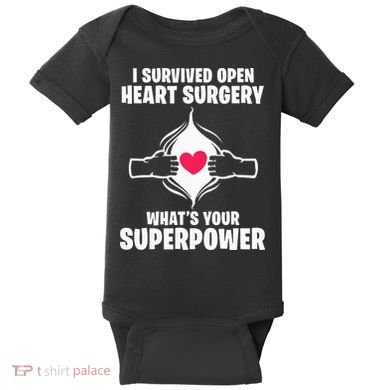 I Survived Open Heart Surgery Bypass Operation Recovery Baby Bodysuit