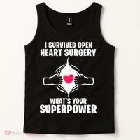 I Survived Open Heart Surgery Bypass Operation Recovery Tank Top thumb 2