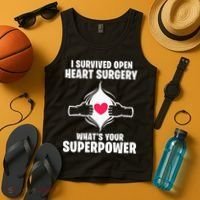 I Survived Open Heart Surgery Bypass Operation Recovery Tank Top thumb 4