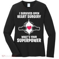 I Survived Open Heart Surgery Bypass Operation Recovery Women's Long Sleeve Shirt thumb 0
