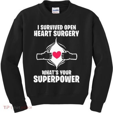 I Survived Open Heart Surgery Bypass Operation Recovery Kids Sweatshirt