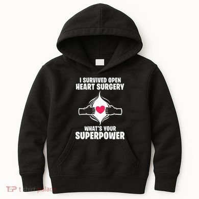 I Survived Open Heart Surgery Bypass Operation Recovery Kids Hoodie