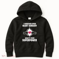 I Survived Open Heart Surgery Bypass Operation Recovery Kids Hoodie thumb 0