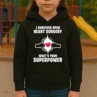 I Survived Open Heart Surgery Bypass Operation Recovery Kids Hoodie thumb 3