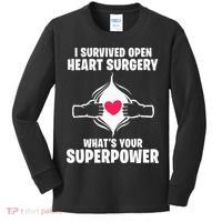 I Survived Open Heart Surgery Bypass Operation Recovery Kids Long Sleeve Shirt thumb 0