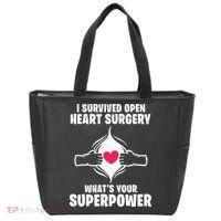 I Survived Open Heart Surgery Bypass Operation Recovery Tote Bag thumb 0