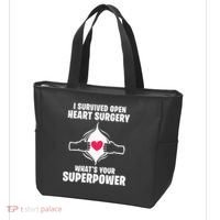 I Survived Open Heart Surgery Bypass Operation Recovery Tote Bag thumb 3
