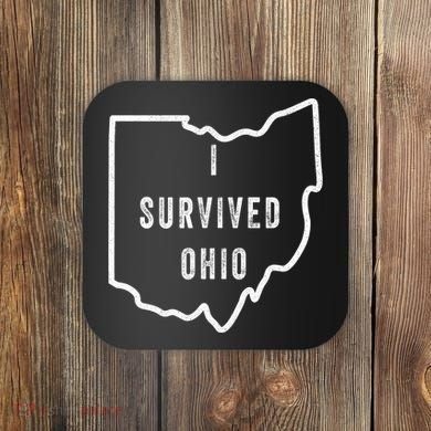 I Survived Ohio Meme Coaster