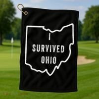 I Survived Ohio Meme Golf Towel thumb 1