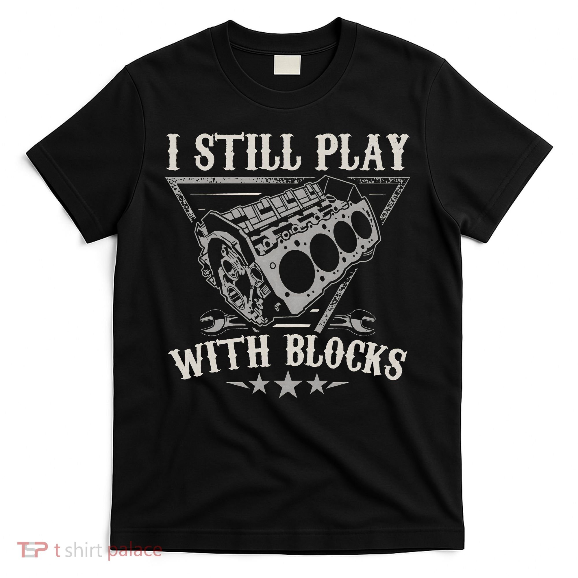 I Still Play With Blocks Racing Maintenance Vintage T-Shirt