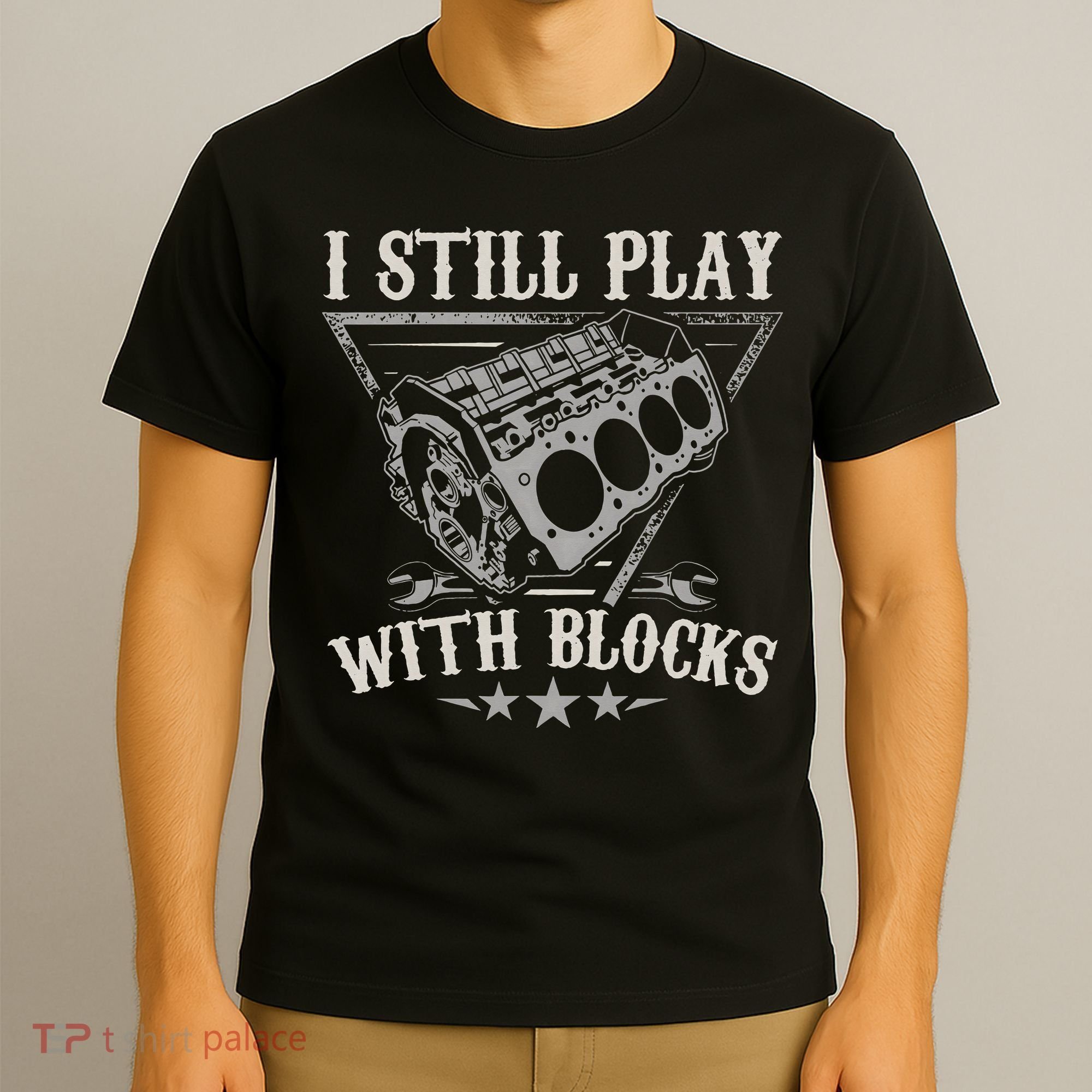I Still Play With Blocks Racing Maintenance Vintage T-Shirt