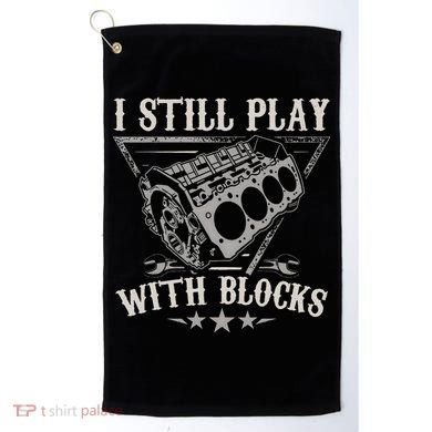 I Still Play With Blocks Racing Maintenance Vintage Golf Towel