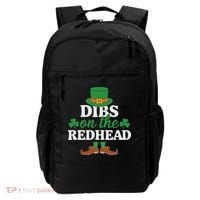 Irish St Patricks Day Shamrock Dibs On The Redhead Backpack thumb 0