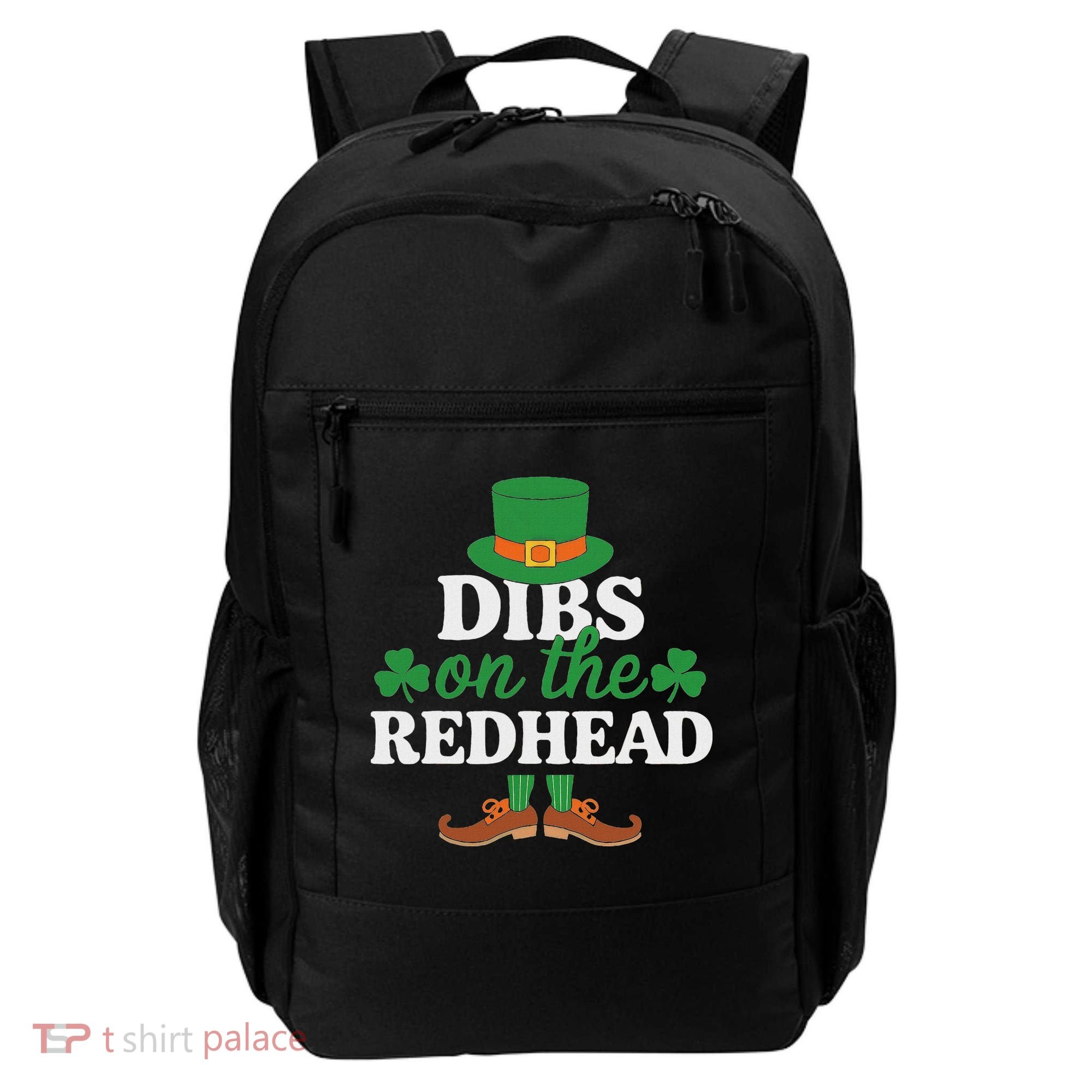 Irish St Patricks Day Shamrock Dibs On The Redhead Backpack