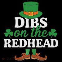 Irish St Patricks Day Shamrock Dibs On The Redhead Bucket Hat thumb 4