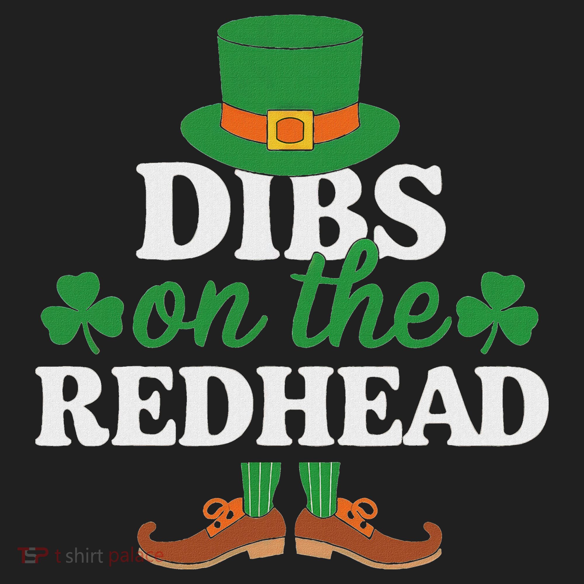 Irish St Patricks Day Shamrock Dibs On The Redhead Beanie