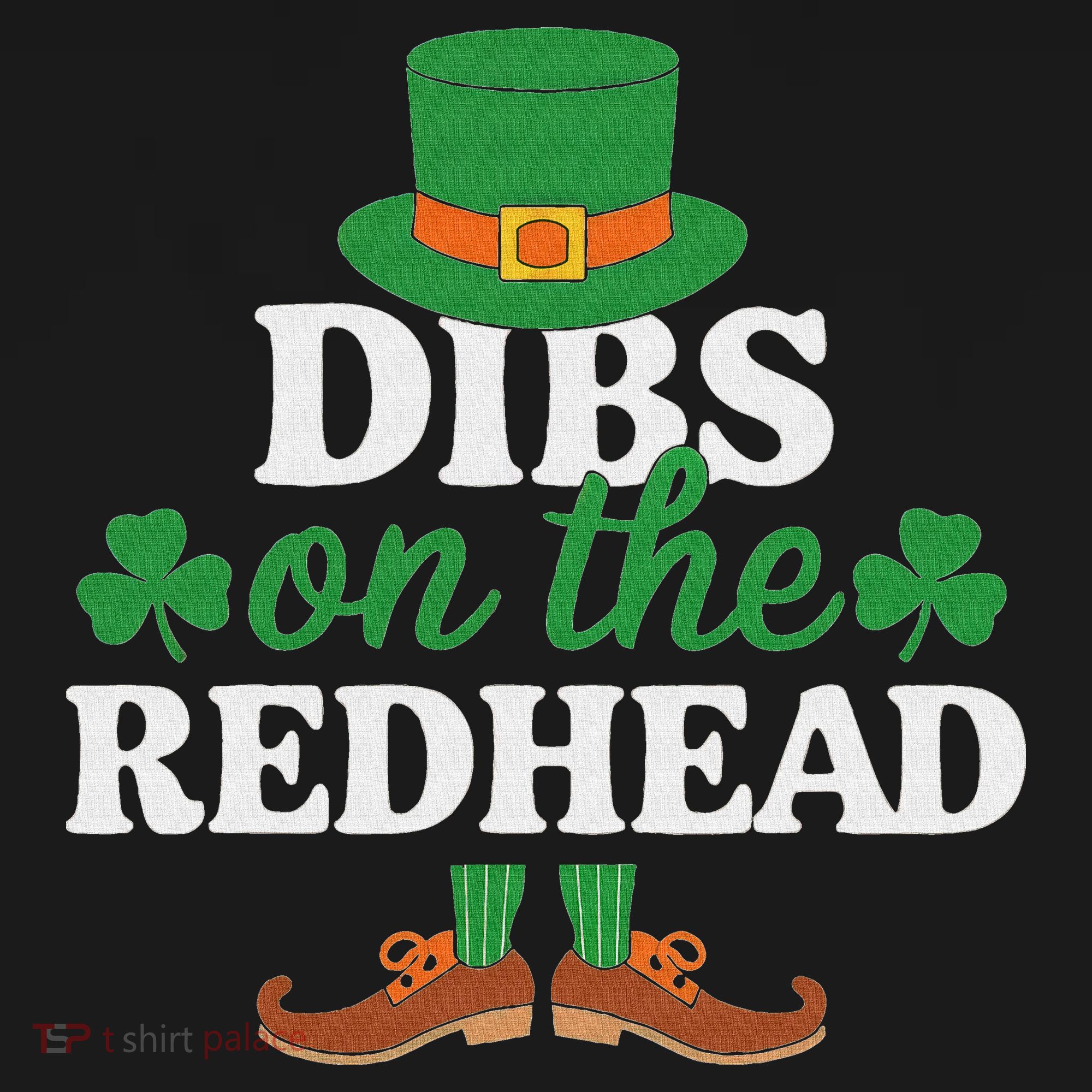 Irish St Patricks Day Shamrock Dibs On The Redhead Pajama Set