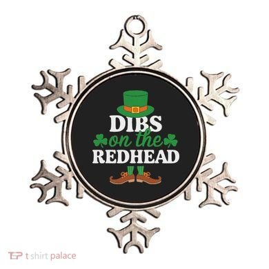 Irish St Patricks Day Shamrock Dibs On The Redhead Ornament