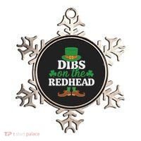 Irish St Patricks Day Shamrock Dibs On The Redhead Ornament thumb 0