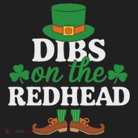 Irish St Patricks Day Shamrock Dibs On The Redhead Golf Towel thumb 3