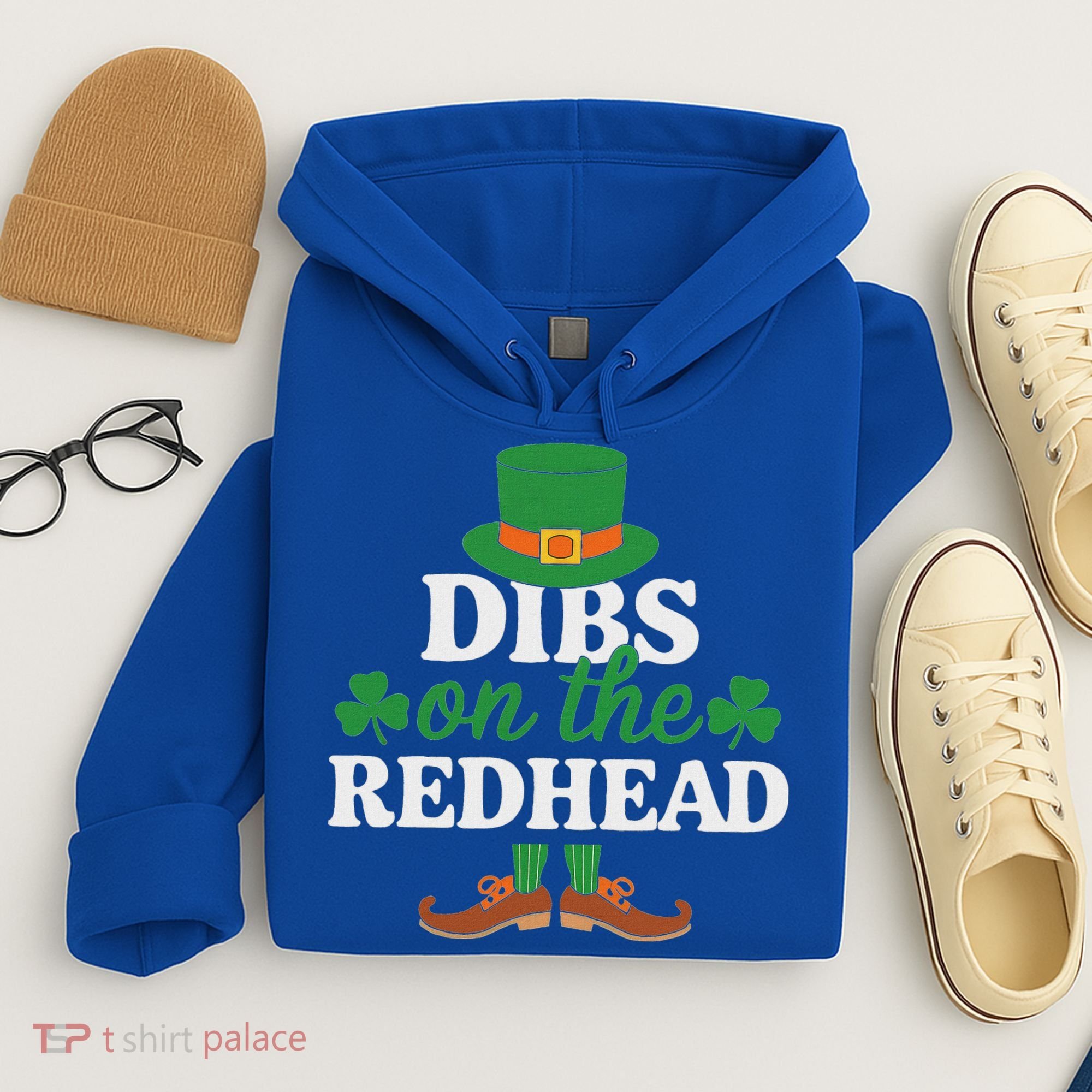 Irish St Patricks Day Shamrock Dibs On The Redhead Hoodie