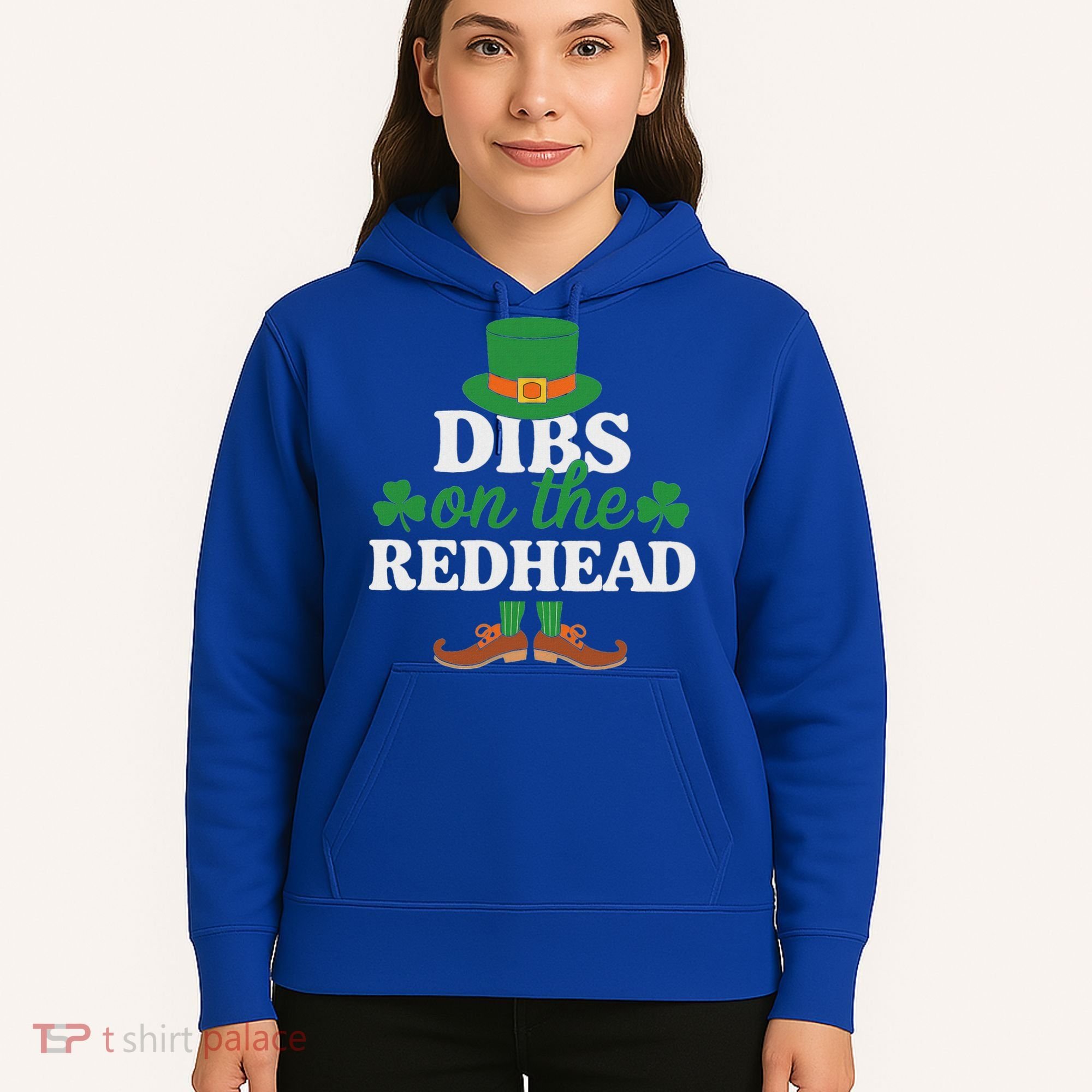Irish St Patricks Day Shamrock Dibs On The Redhead Hoodie