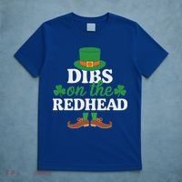 Irish St Patricks Day Shamrock Dibs On The Redhead T-Shirt thumb 5