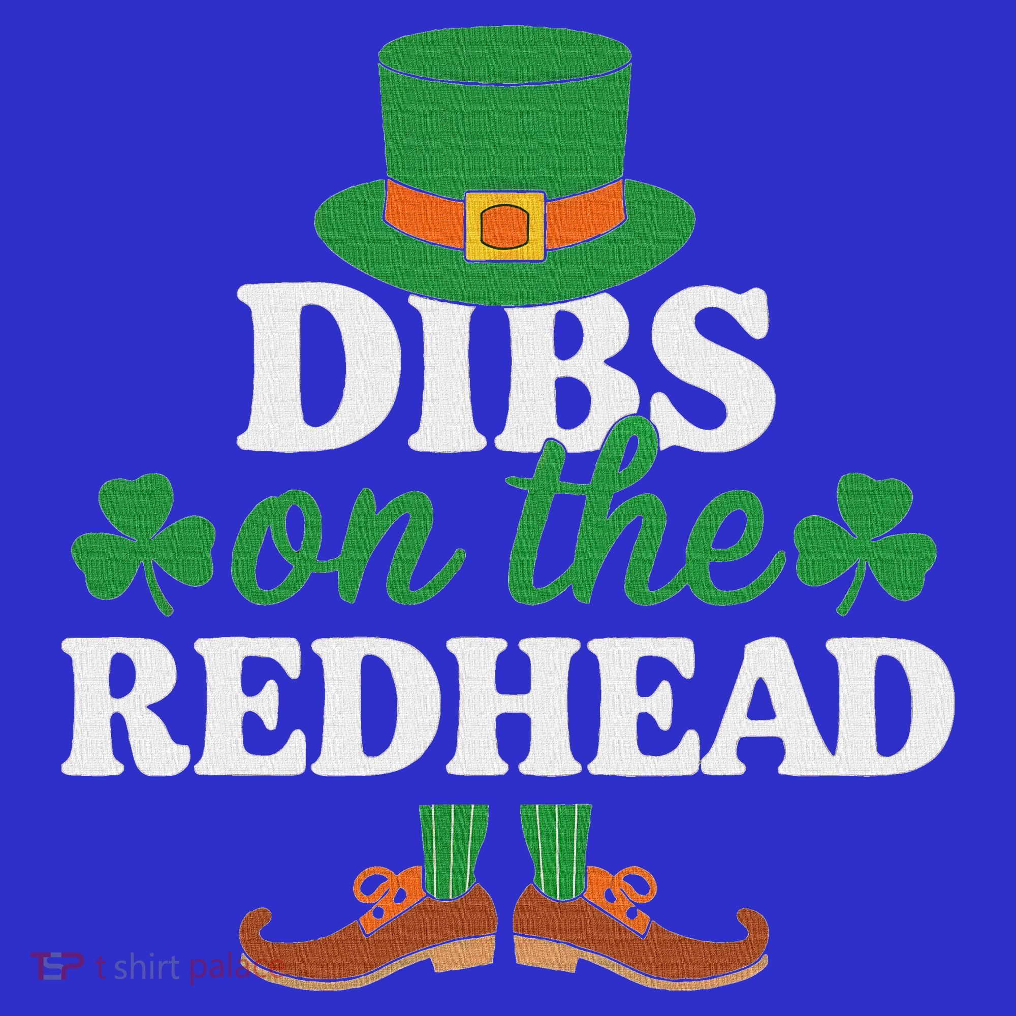 Irish St Patricks Day Shamrock Dibs On The Redhead Mousepad