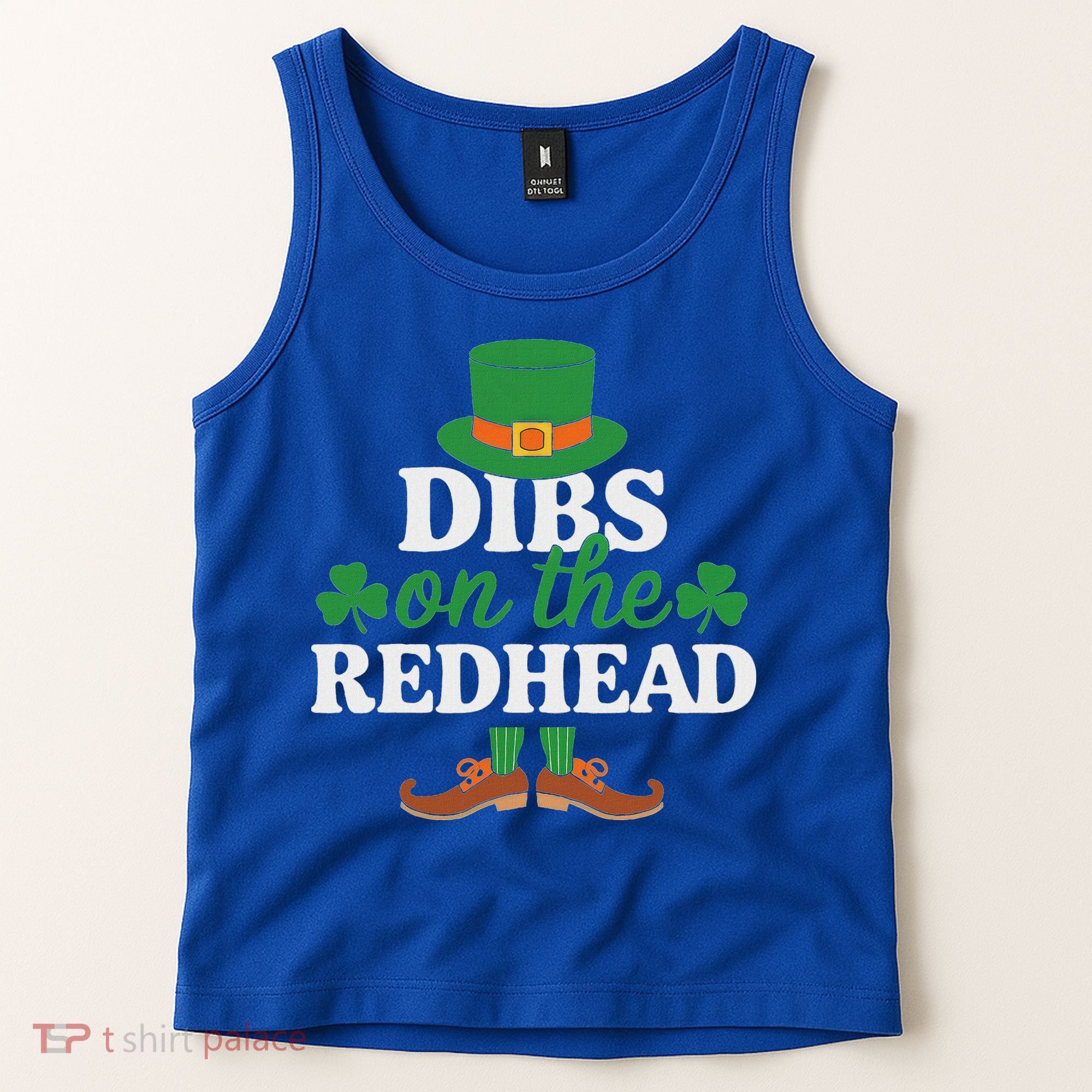 Irish St Patricks Day Shamrock Dibs On The Redhead Tank Top