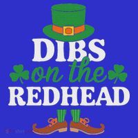 Irish St Patricks Day Shamrock Dibs On The Redhead Toddler T-Shirt thumb 4