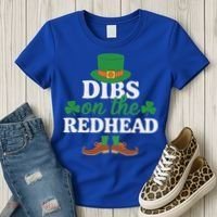 Irish St Patricks Day Shamrock Dibs On The Redhead Women's T-Shirt thumb 3