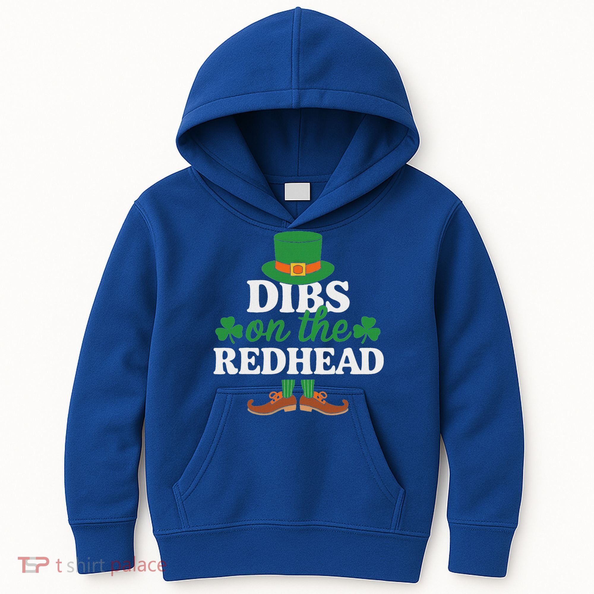 Irish St Patricks Day Shamrock Dibs On The Redhead Kids Hoodie