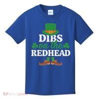 Irish St Patricks Day Shamrock Dibs On The Redhead Kids T-Shirt thumb 0