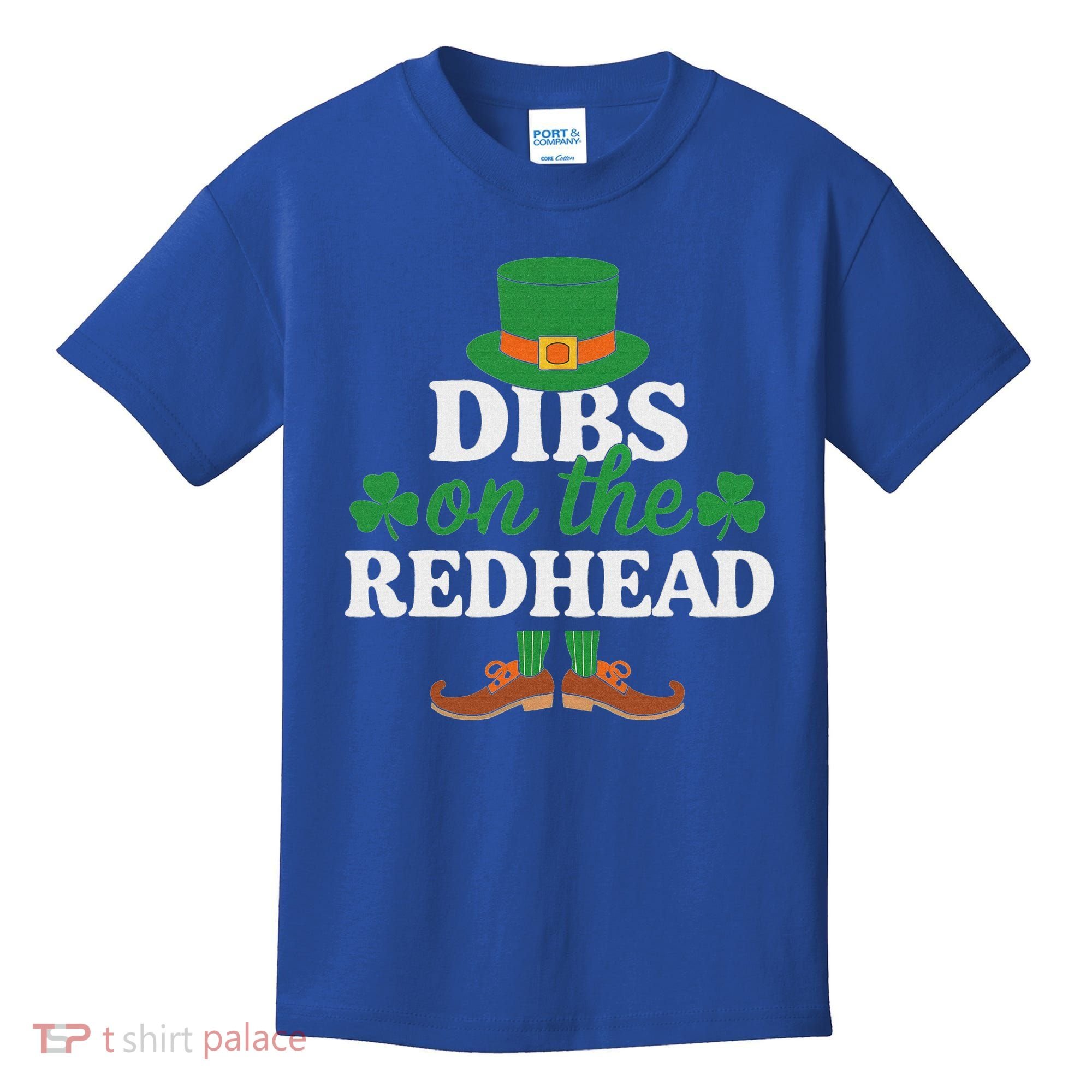 Irish St Patricks Day Shamrock Dibs On The Redhead Kids T-Shirt