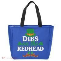 Irish St Patricks Day Shamrock Dibs On The Redhead Tote Bag thumb 0