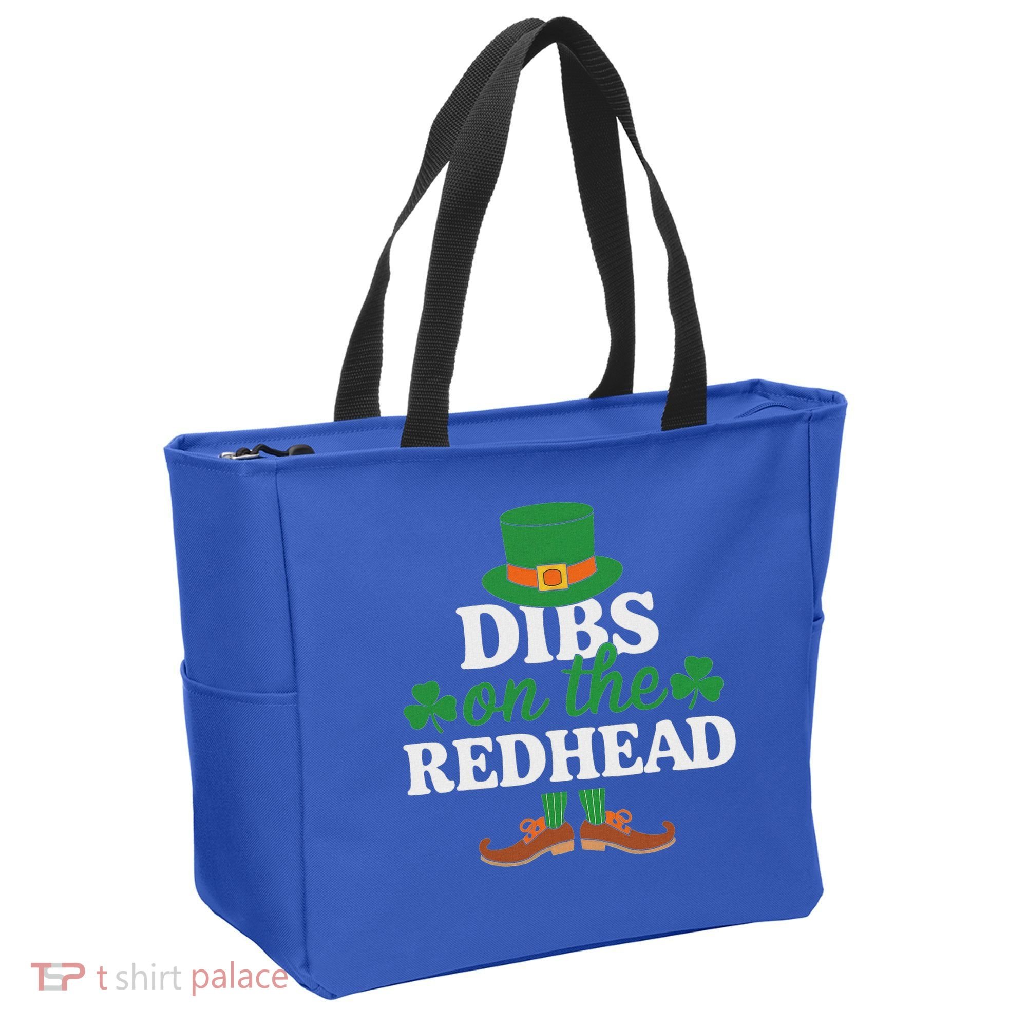 Irish St Patricks Day Shamrock Dibs On The Redhead Tote Bag