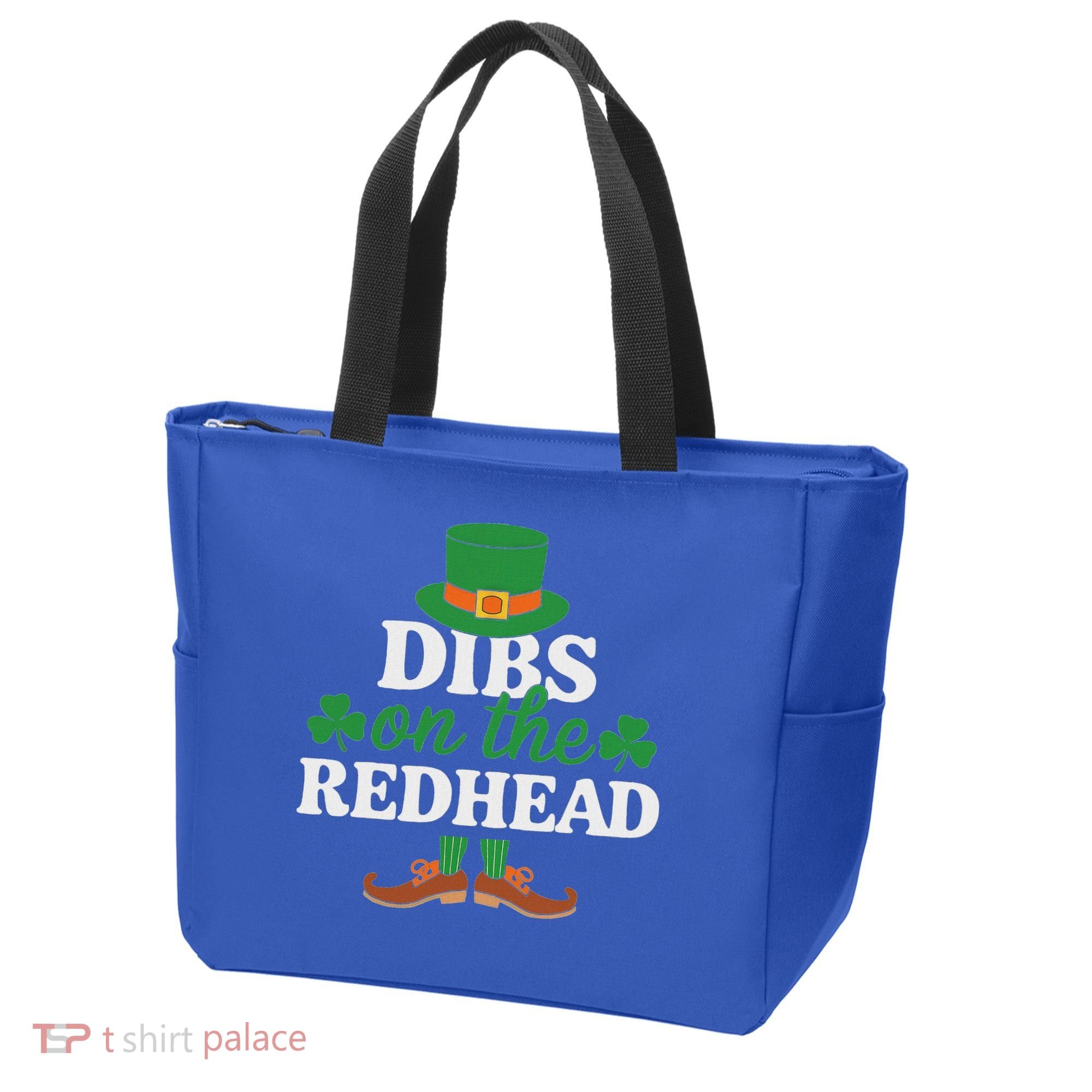 Irish St Patricks Day Shamrock Dibs On The Redhead Tote Bag