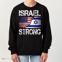 Israel Strong Pray For Israel US Israel Flag Women's Sweatshirt thumb 0