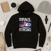 Israel Strong Pray For Israel US Israel Flag Hoodie thumb 3