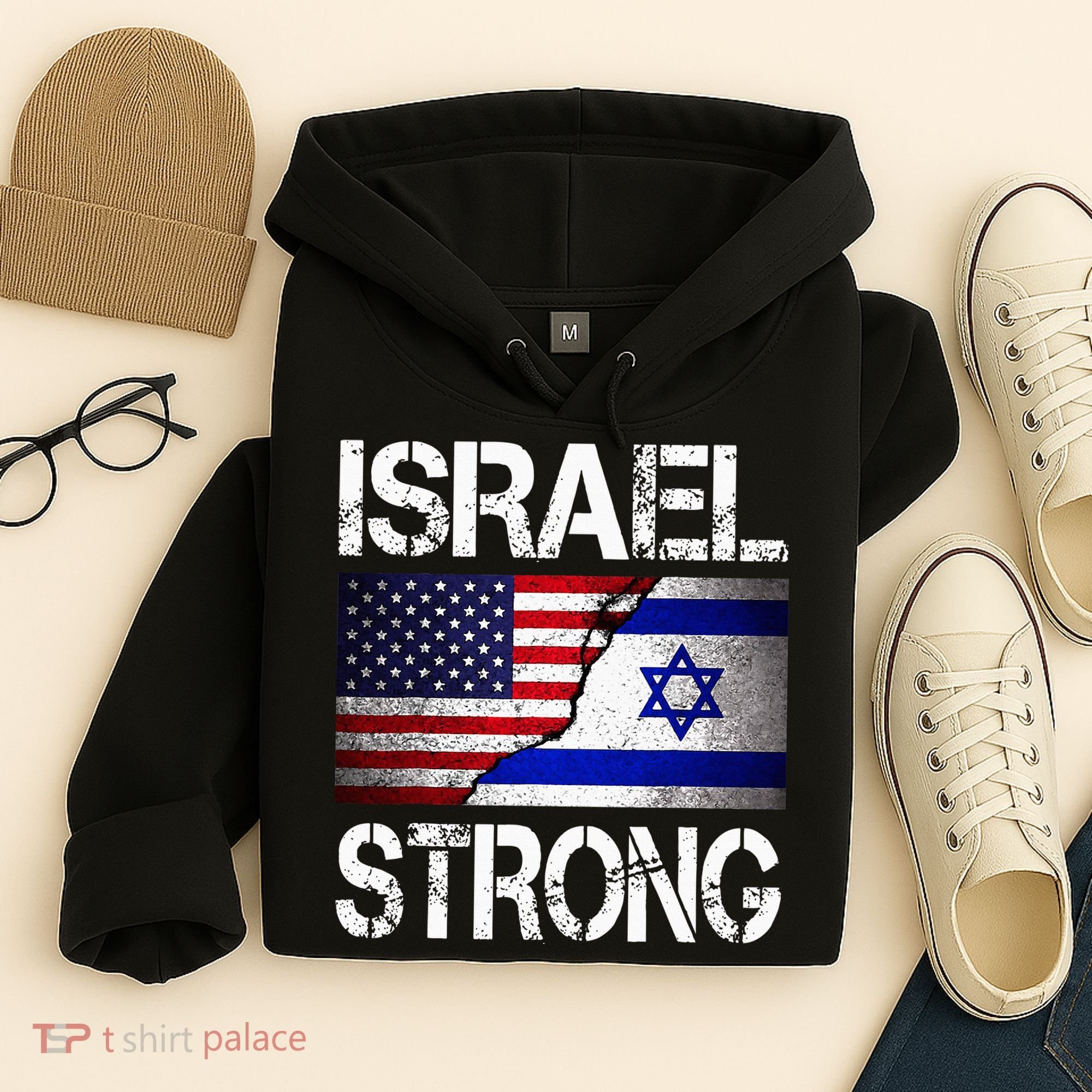 Israel Strong Pray For Israel US Israel Flag Hoodie
