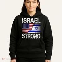 Israel Strong Pray For Israel US Israel Flag Hoodie thumb 5