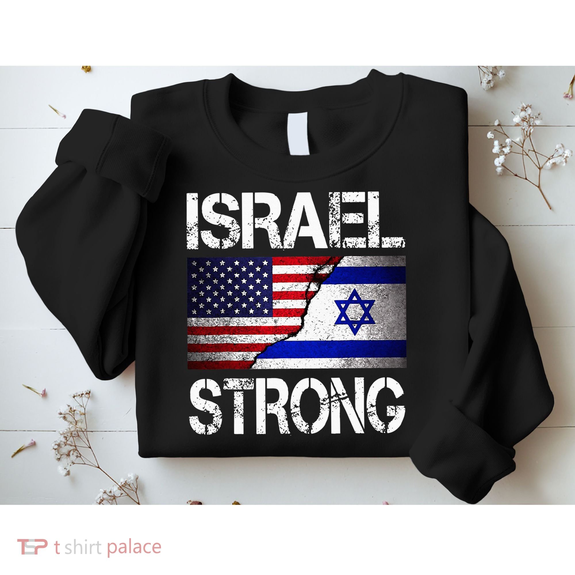 Israel Strong Pray For Israel US Israel Flag Sweatshirt